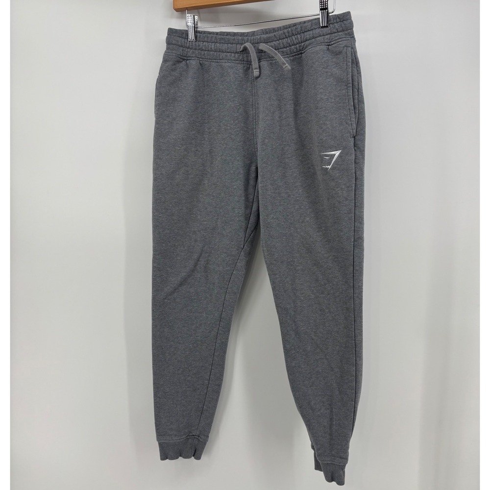 Gymshark Crest Joggers Mens Small Sweatpants Pockets Embroidered